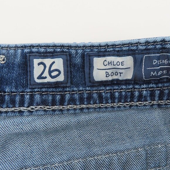 Miss Me Chloe Boot Women 26 Distressed Blue Denim Jeans Bootcut Cotton Blend - Picture 12 of 16